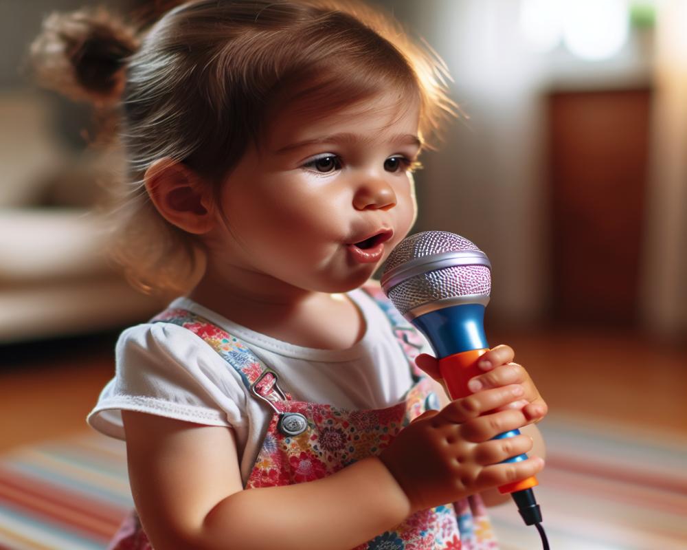 baby girl singing