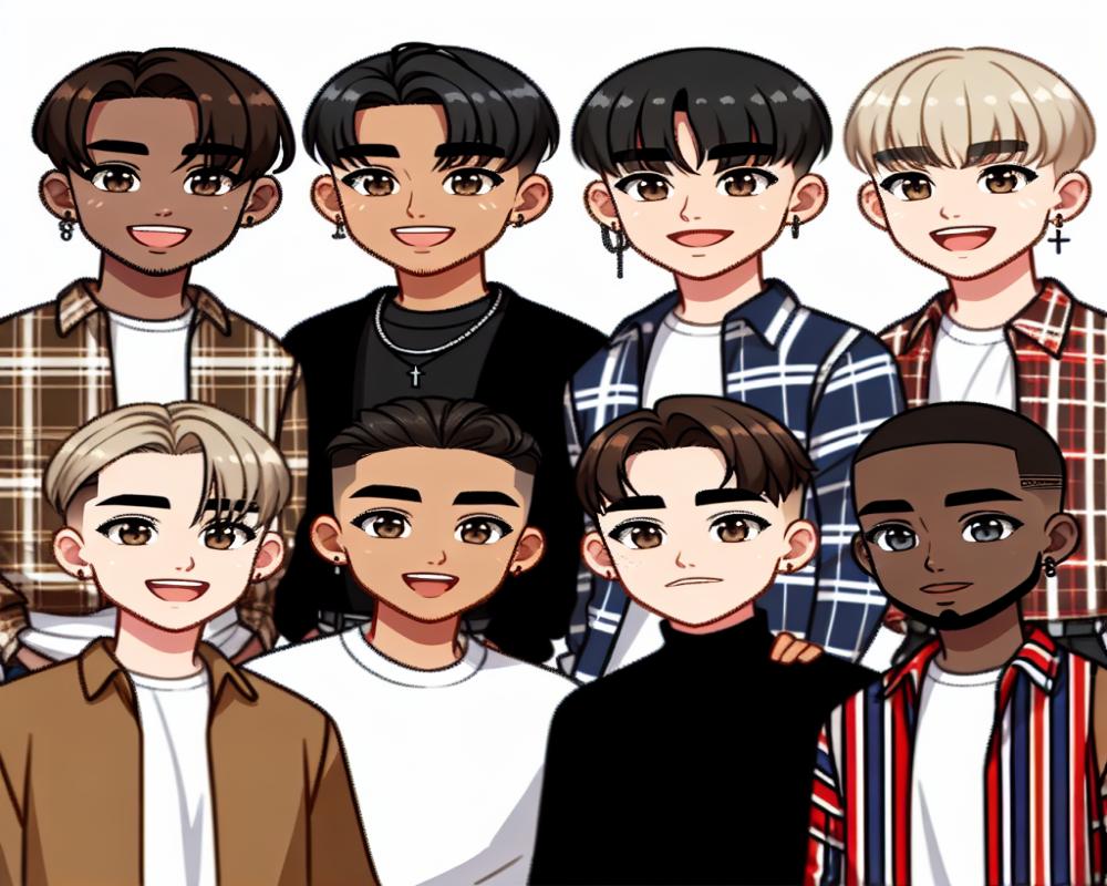 create a cartoon like bts team